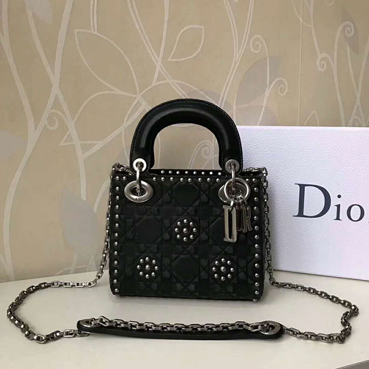 2018 MINI LADY DIOR BAG with rivet