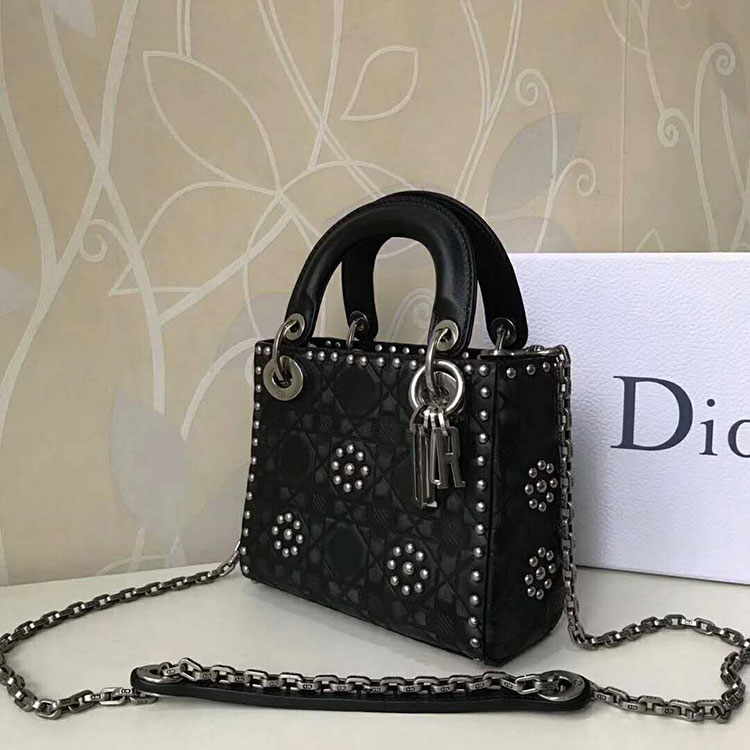 2018 MINI LADY DIOR BAG with rivet