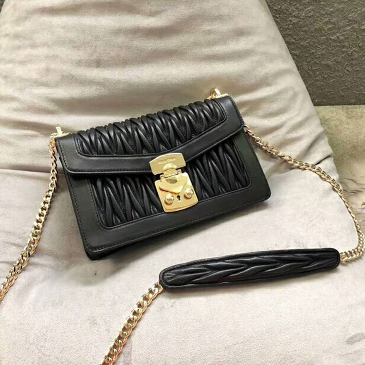 2018 MIU CONFIDENTIAL MATELASSE LEATHER BAG