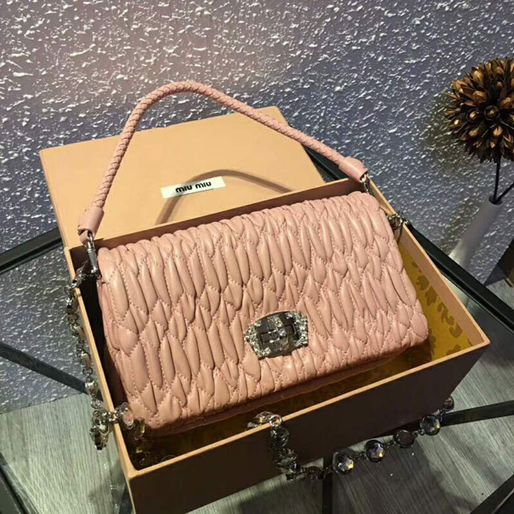 2018 MIU MIU CRYSTAL LEATHER BAG