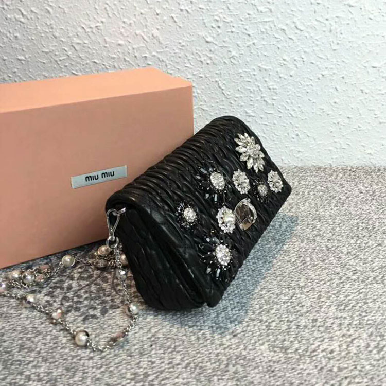 2018 MIU MIU CRYSTAL LEATHER BAG