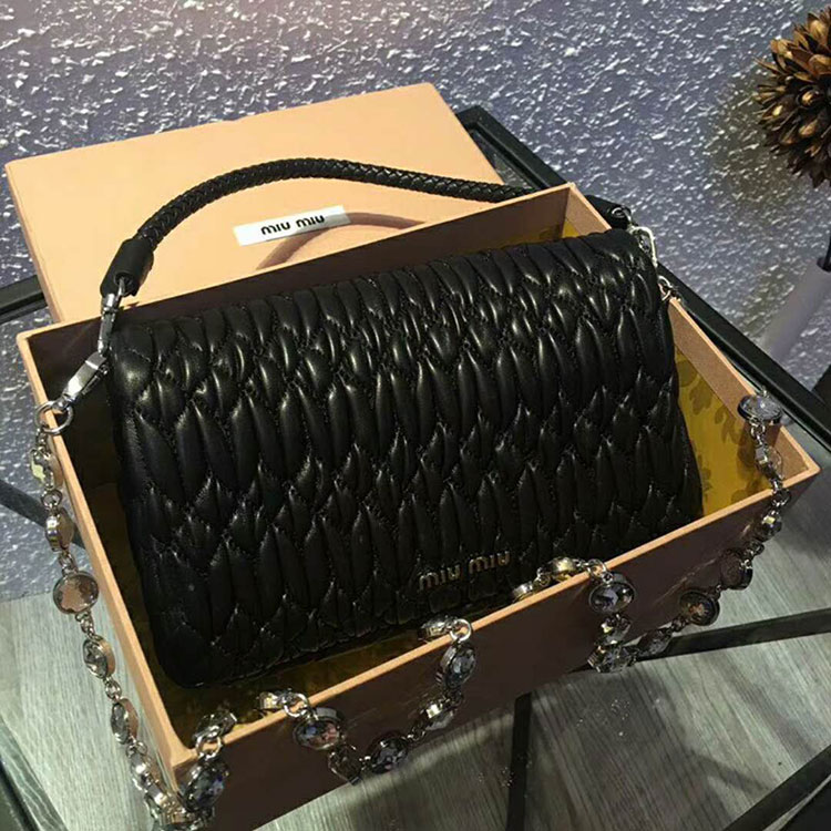 2018 MIU MIU CRYSTAL LEATHER BAG