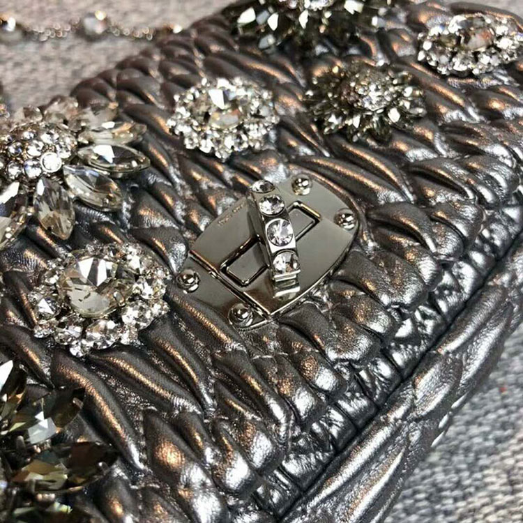 2018 MIU MIU CRYSTAL LEATHER BAG