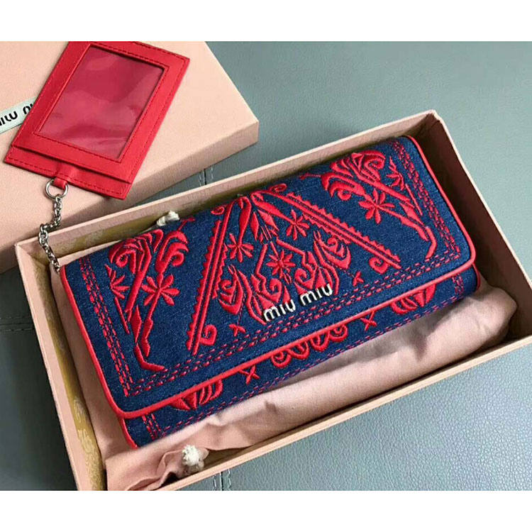 2018 Miu Miu DENIM WALLET