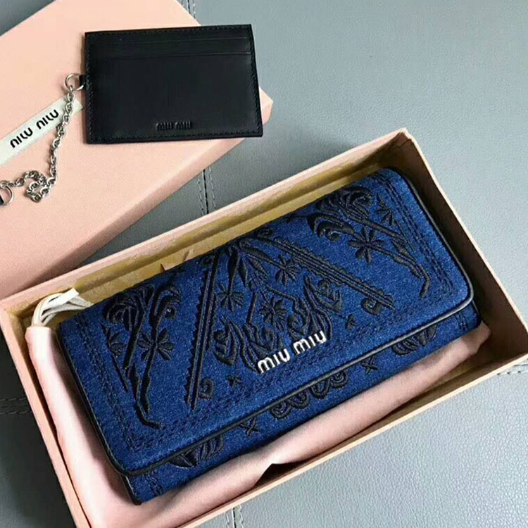 2018 Miu Miu DENIM WALLET