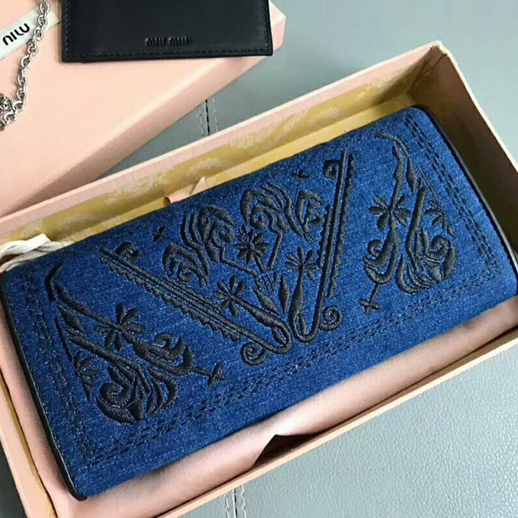 2018 Miu Miu DENIM WALLET