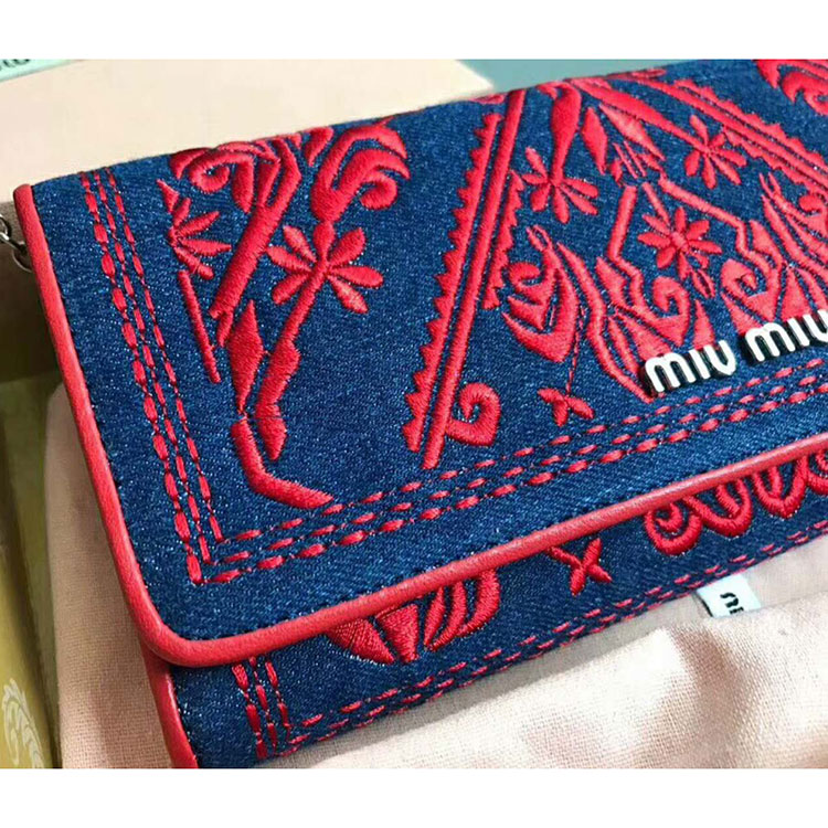 2018 Miu Miu DENIM WALLET