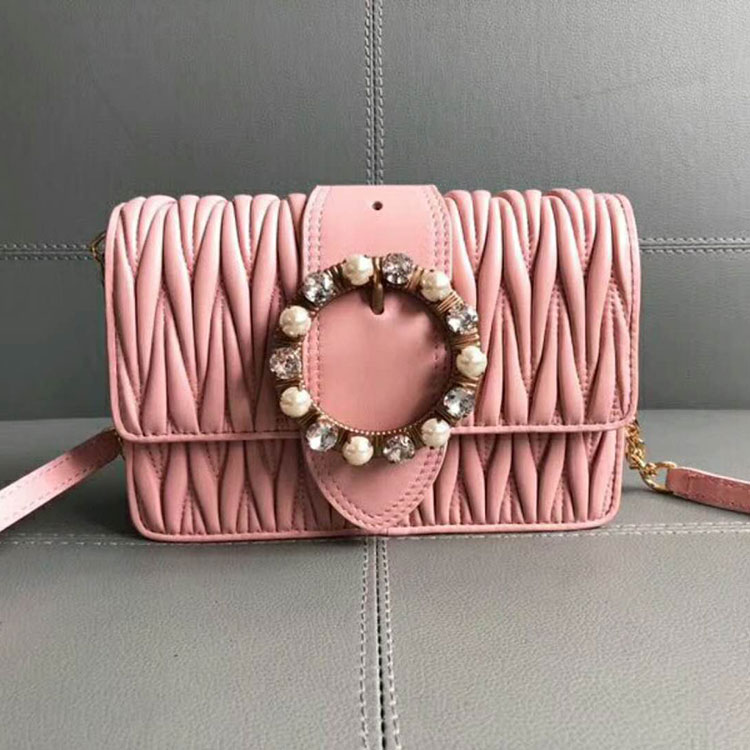 2018 Miu Miu LADY MATELASSE LEATHER BELT BAG