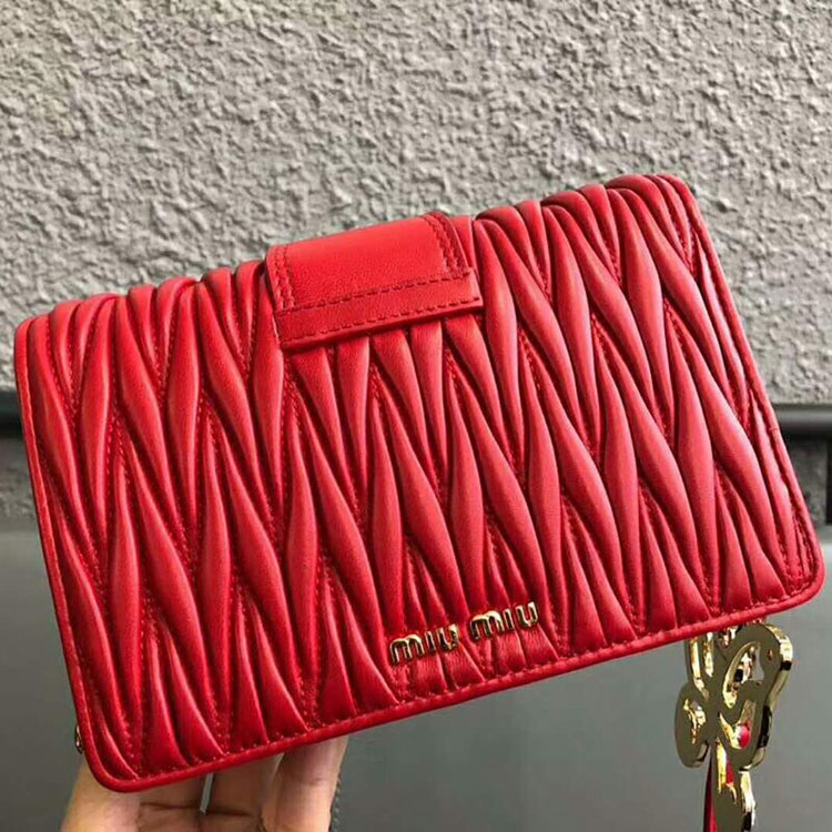 2018 Miu Miu LADY MATELASSE LEATHER BELT BAG