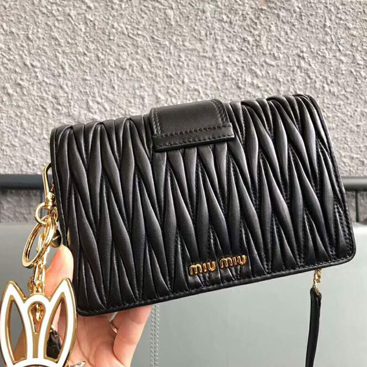 2018 Miu Miu LADY MATELASSE LEATHER BELT BAG