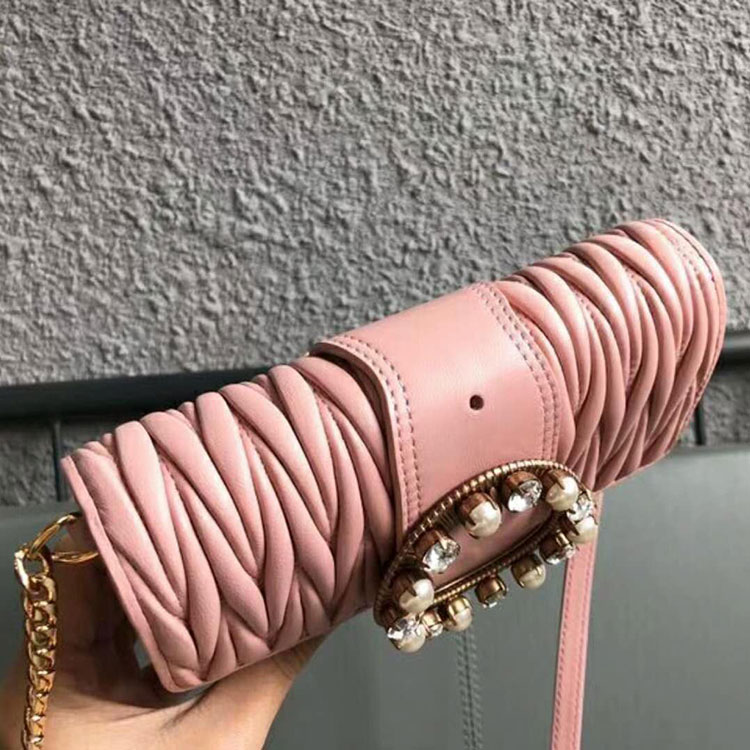 2018 Miu Miu LADY MATELASSE LEATHER BELT BAG