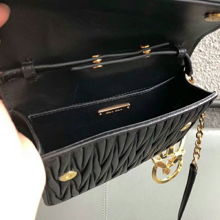 2018 Miu Miu LADY MATELASSE LEATHER BELT BAG