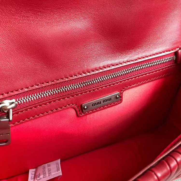 2018 Miu Miu LADY MATELASSE LEATHER SHOULDER BAG