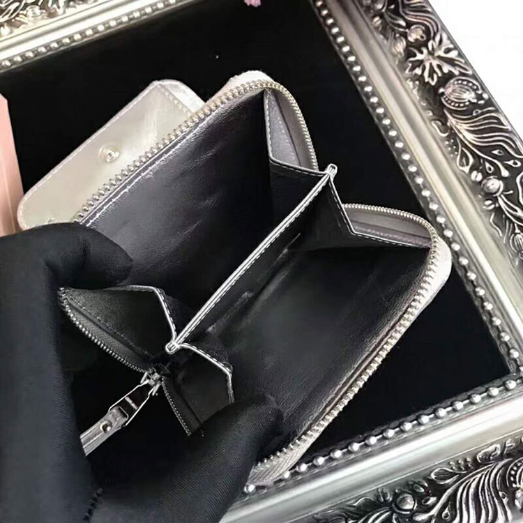 2018 Miu Miu MADRAS GOAT LEATHER WALLET