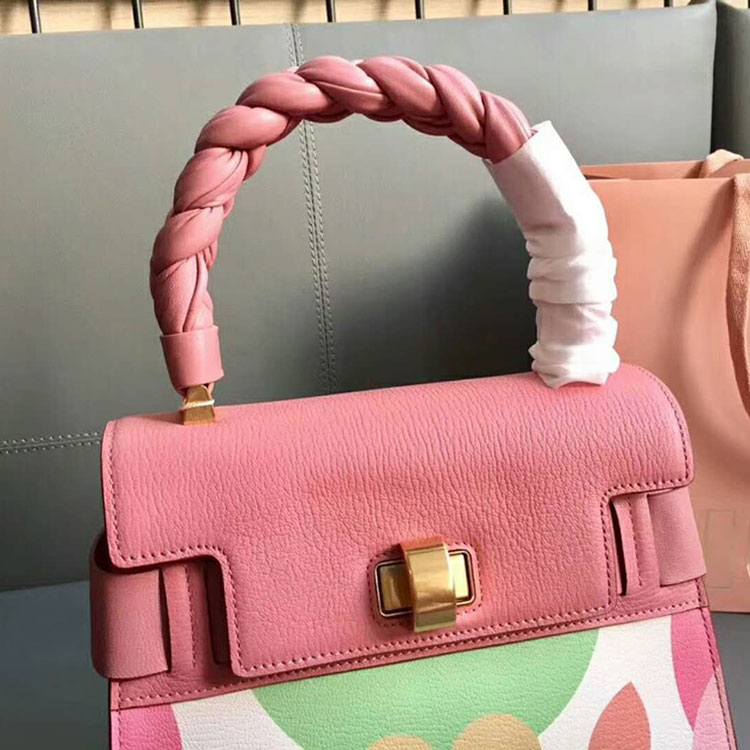 2018 Miu Miu MADRAS LEATHER MIU CLICK HANDBAG