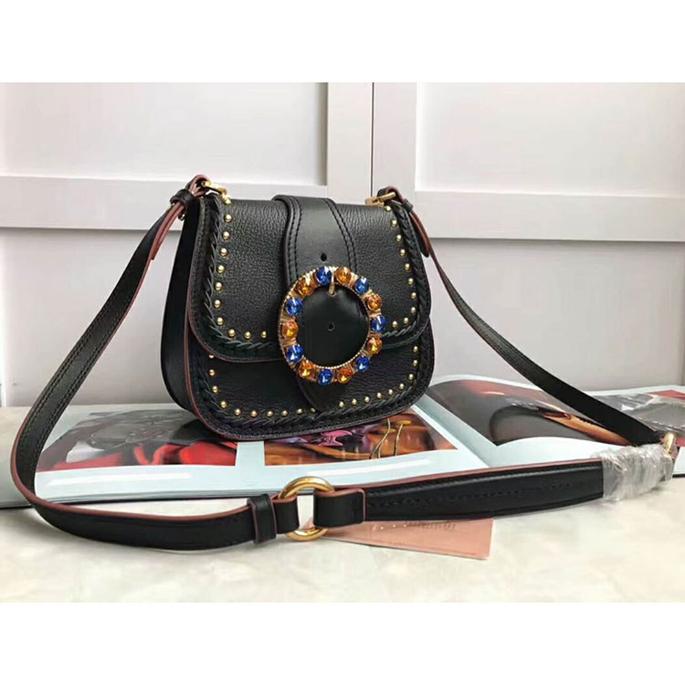 2018 Miu Miu MADRAS LEATHER MIU MIU DAHLIA BAG