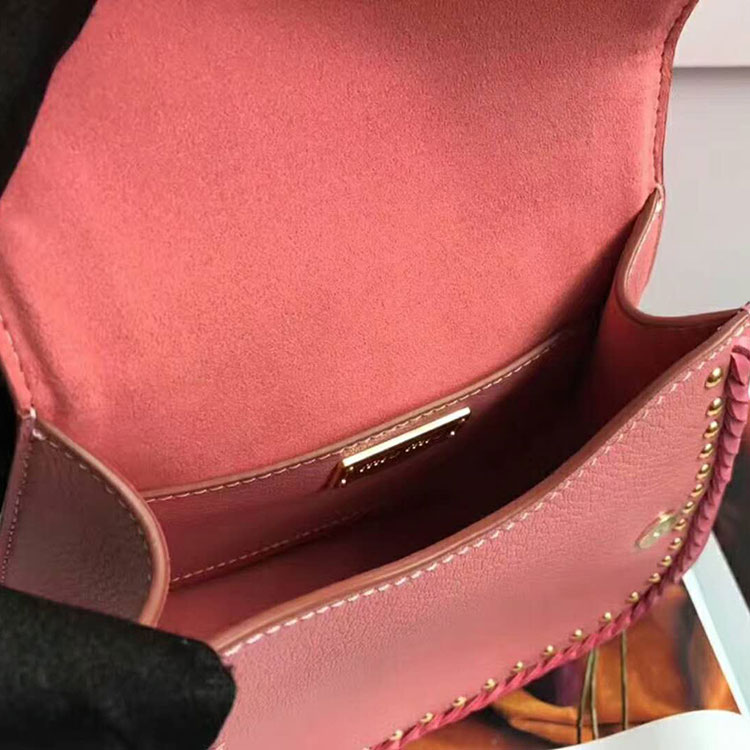 2018 Miu Miu MADRAS LEATHER MIU MIU DAHLIA BAG