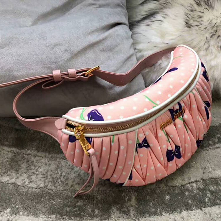 2018 Miu Miu MATELASSE FAILLE BELT BAG