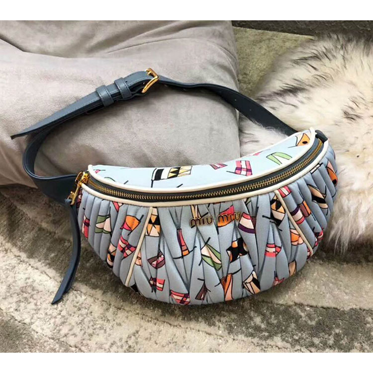 2018 Miu Miu MATELASSE FAILLE BELT BAG