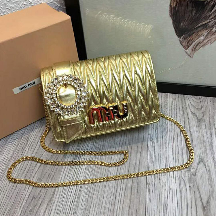 2018 Miu Miu MATELASSE LEATHER BAG