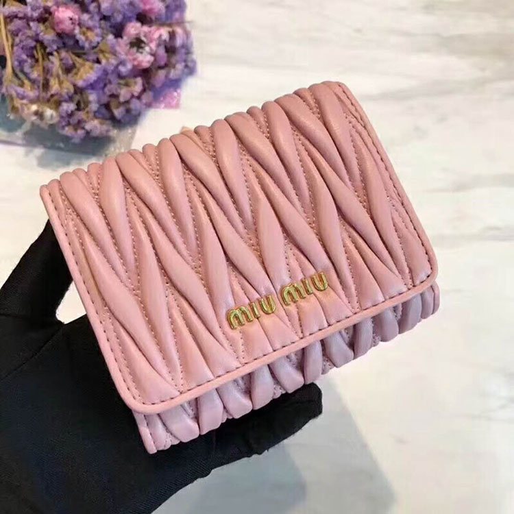 2018 Miu Miu MATELASSE LEATHER WALLET