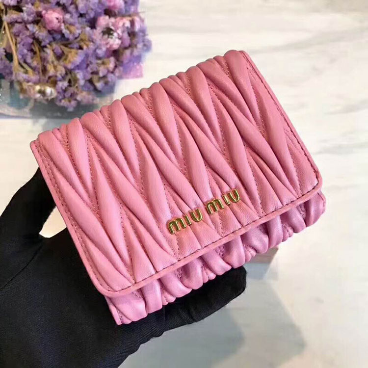 2018 Miu Miu MATELASSE LEATHER WALLET