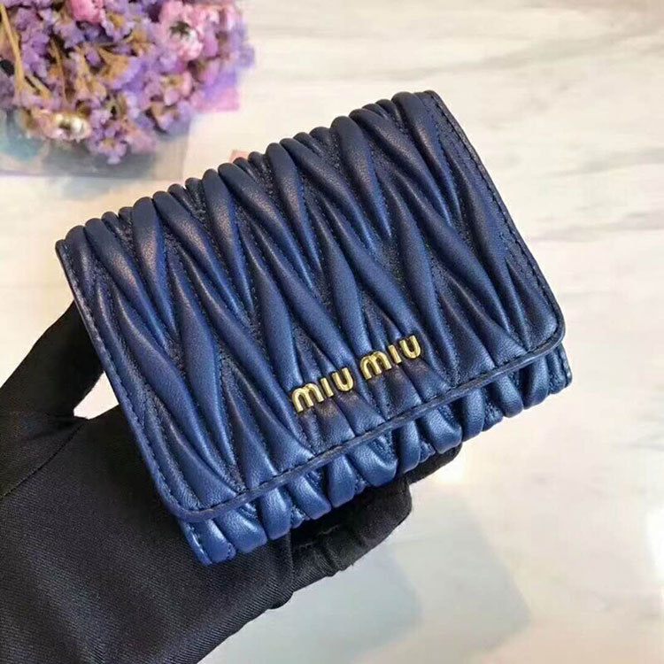 2018 Miu Miu MATELASSE LEATHER WALLET