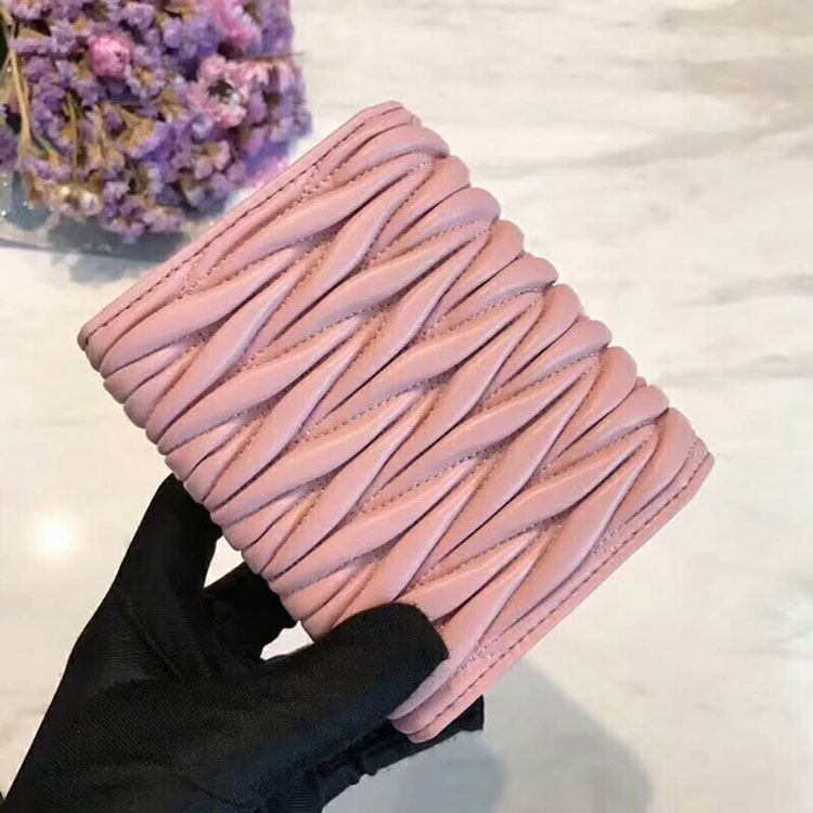 2018 Miu Miu MATELASSE LEATHER WALLET