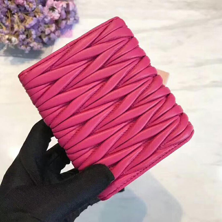 2018 Miu Miu MATELASSE LEATHER WALLET