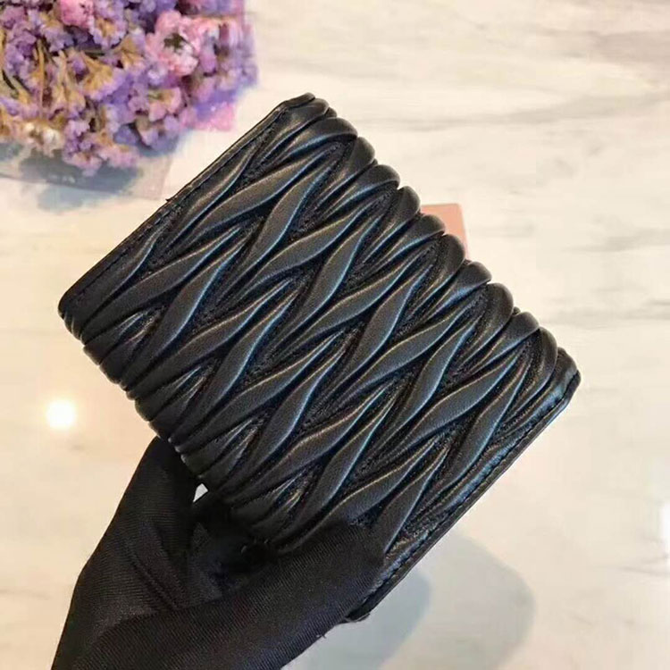 2018 Miu Miu MATELASSE LEATHER WALLET