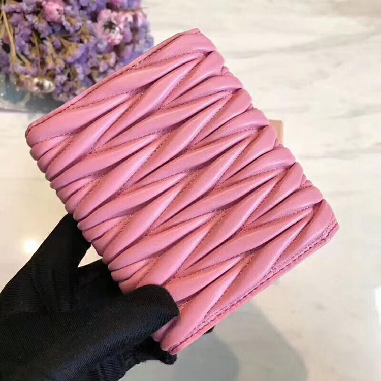 2018 Miu Miu MATELASSE LEATHER WALLET