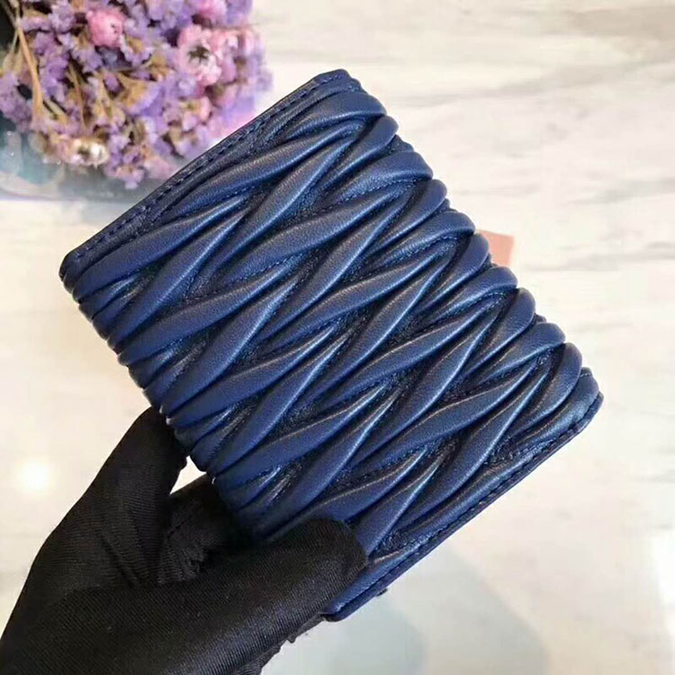 2018 Miu Miu MATELASSE LEATHER WALLET