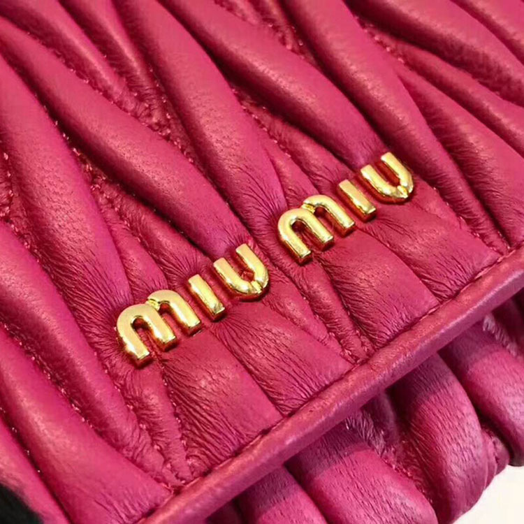 2018 Miu Miu MATELASSE LEATHER WALLET