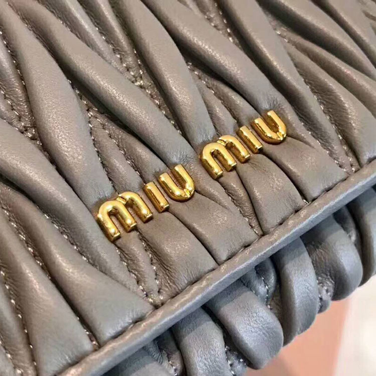 2018 Miu Miu MATELASSE LEATHER WALLET