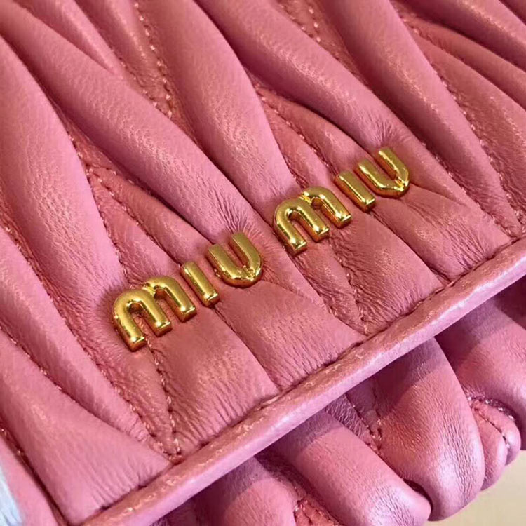 2018 Miu Miu MATELASSE LEATHER WALLET