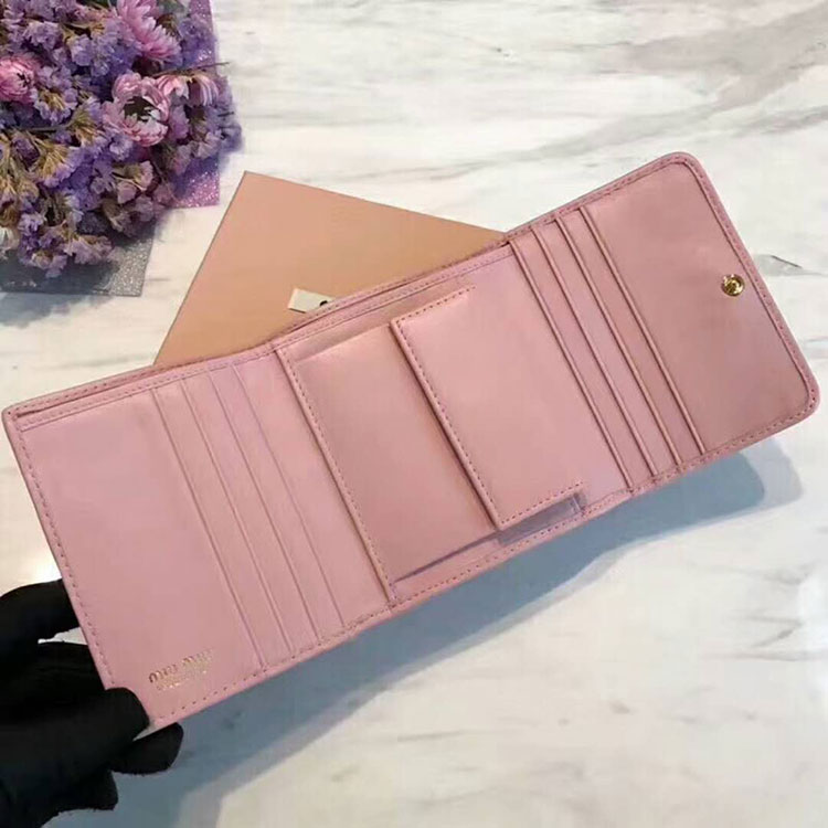 2018 Miu Miu MATELASSE LEATHER WALLET