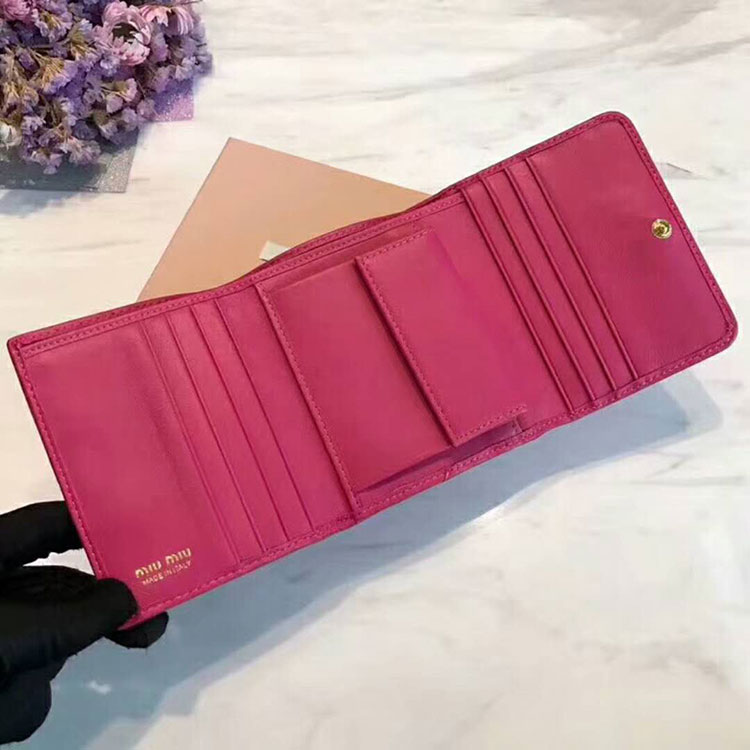 2018 Miu Miu MATELASSE LEATHER WALLET