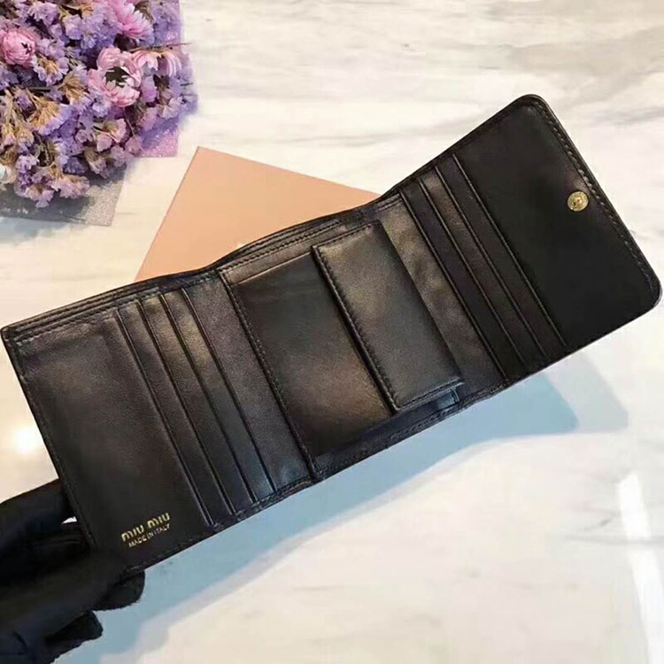 2018 Miu Miu MATELASSE LEATHER WALLET