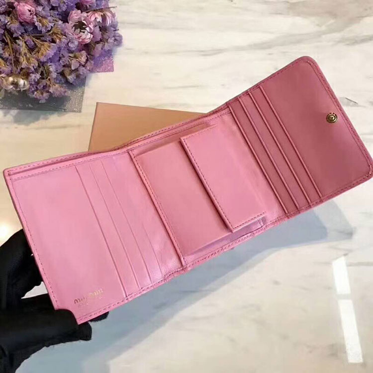 2018 Miu Miu MATELASSE LEATHER WALLET