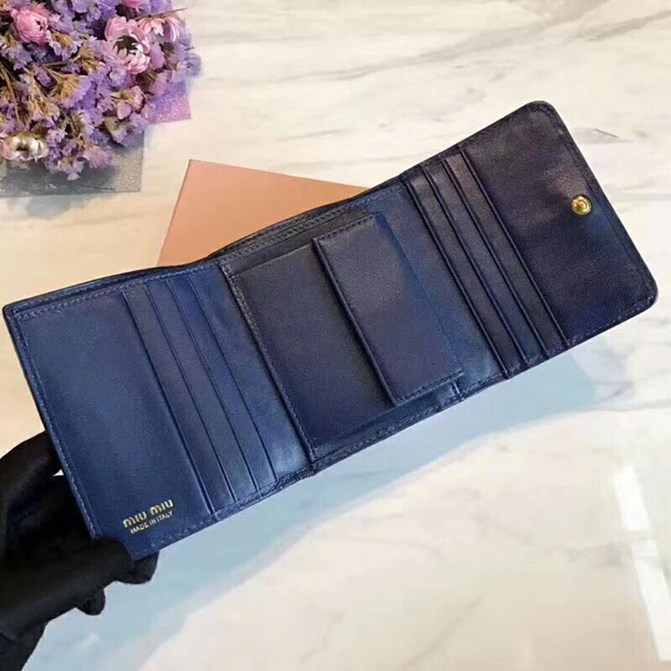 2018 Miu Miu MATELASSE LEATHER WALLET