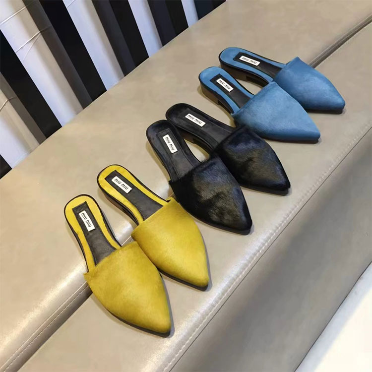 2018 Miu Miu women Flat shoes