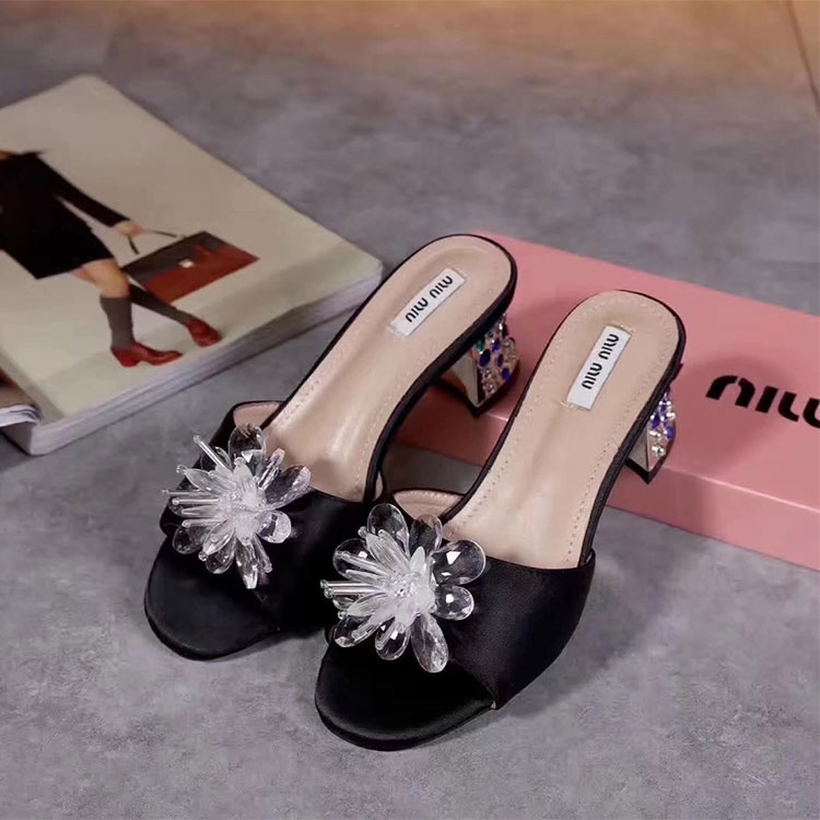 2018 Miu Miu women Sandal Heel 5.5cm