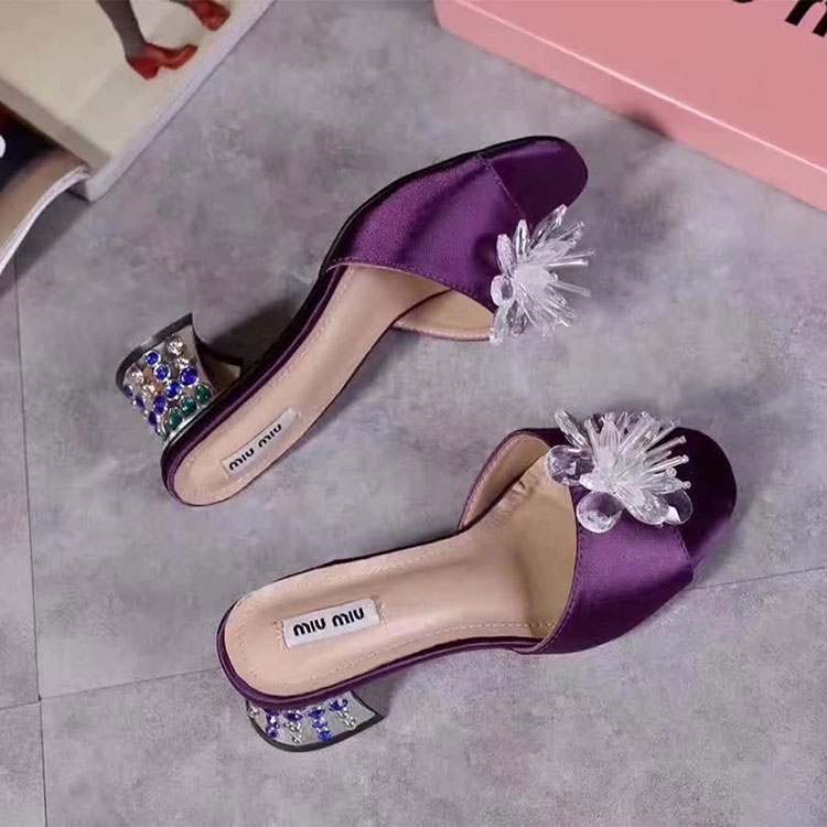 2018 Miu Miu women Sandal Heel 5.5cm