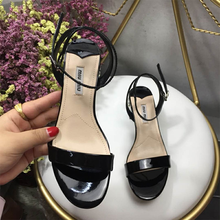 2018 Miu Miu women Sandal in Patent leather