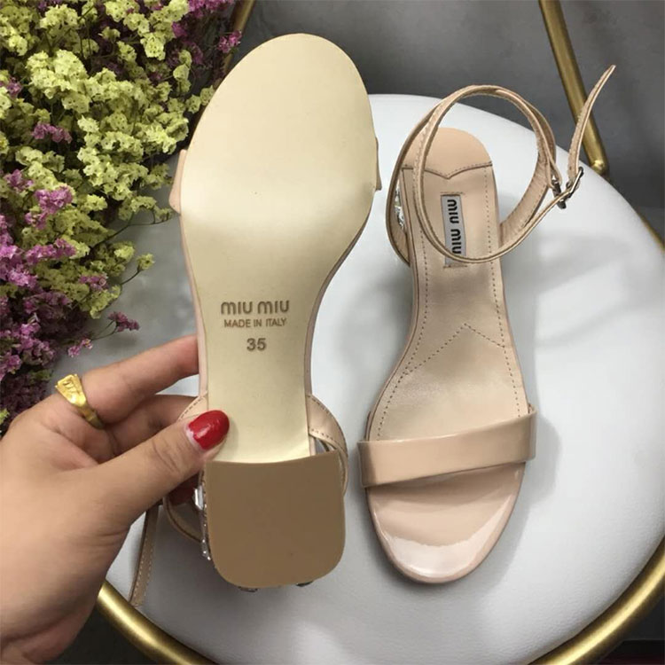 2018 Miu Miu women Sandal in Patent leather