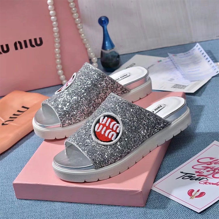 2018 Miu Miu women Slippers