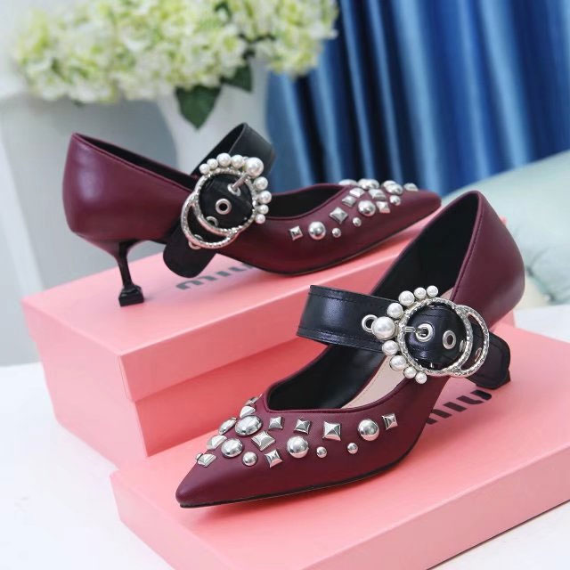 2018 Miu Miu women shoes in Calfskin