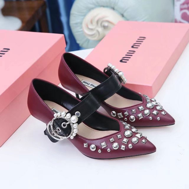 2018 Miu Miu women shoes in Calfskin