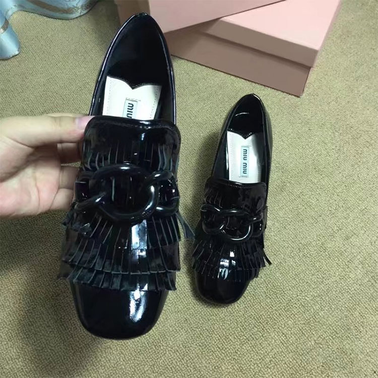 2018 Miu Miu women shoes in Patent leather Heel 6.5cm