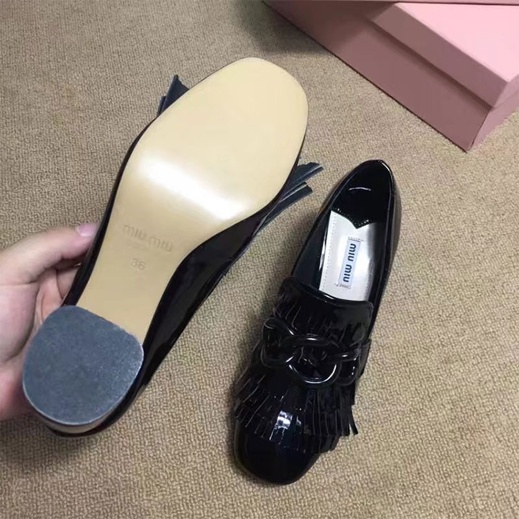 2018 Miu Miu women shoes in Patent leather Heel 6.5cm